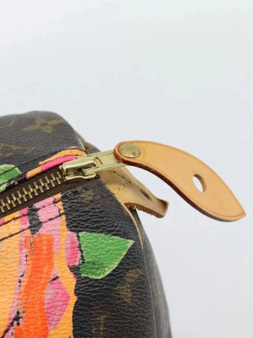 LOUIS VUITTON Monogram Rose Speedy 30 Hand Bag Orange Pink M48610 Auth ka4783SAV
